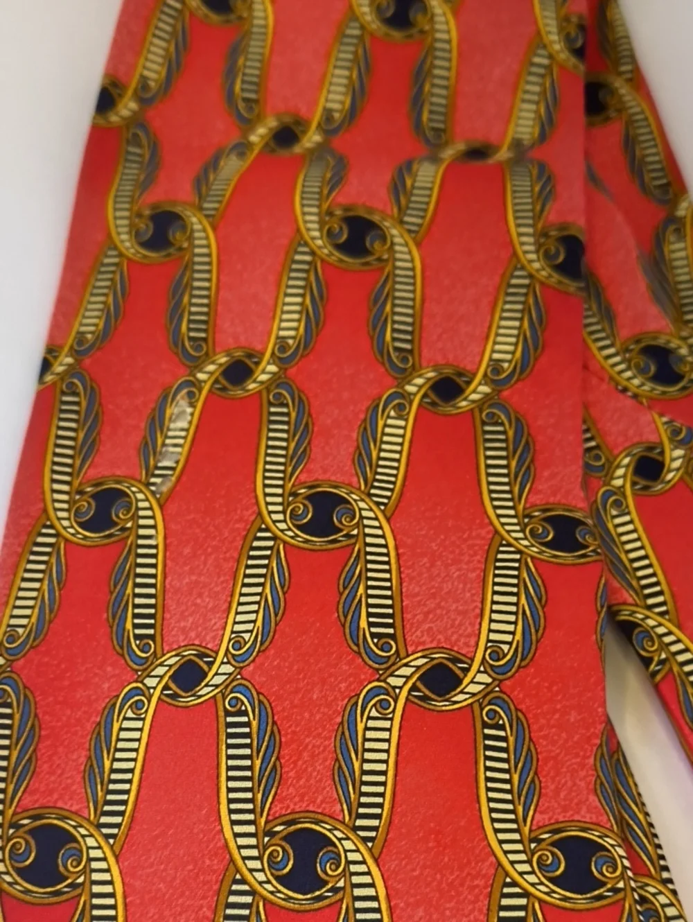 Men's Silk Tie Vintage Red gold